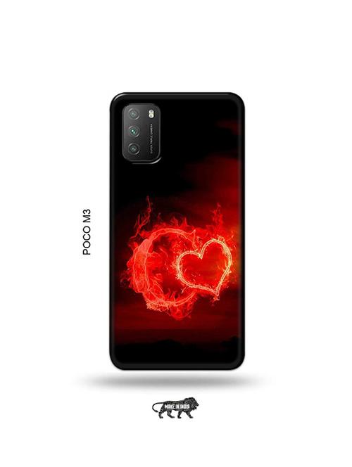 fire heart letter c back cover compatible with poco m3 - 19035054 - Very Small Image - 1
