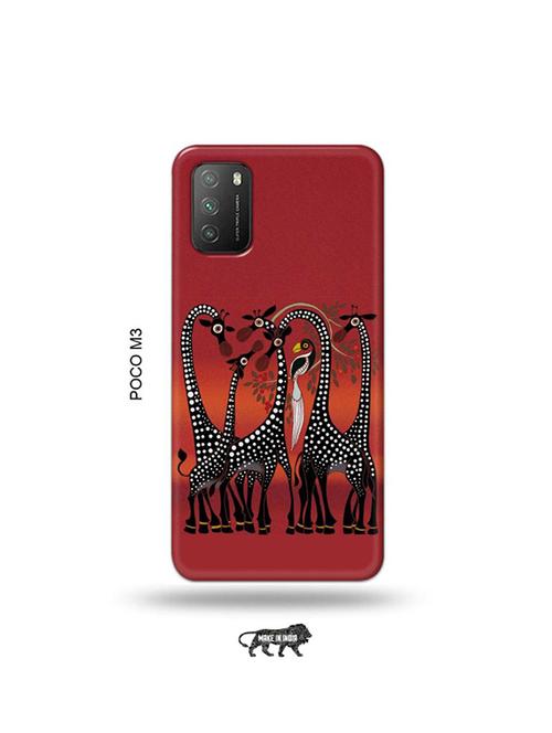 kalankari giraffe back cover compatible with poco m3 - 19035196 - Very Small Image - 1