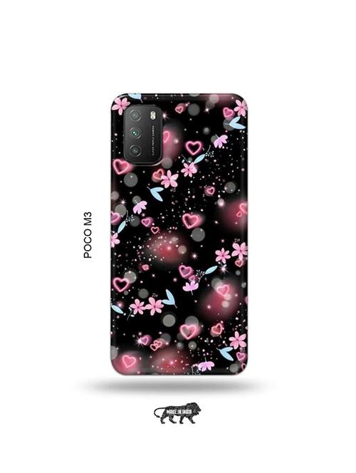 flower and hearts back cover compatible with poco m3 - 19035443 - Very Small Image - 1