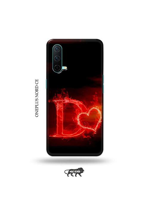 fire heart letter d back cover compatible with oneplus nord ce - 19038724 - Very Small Image - 1