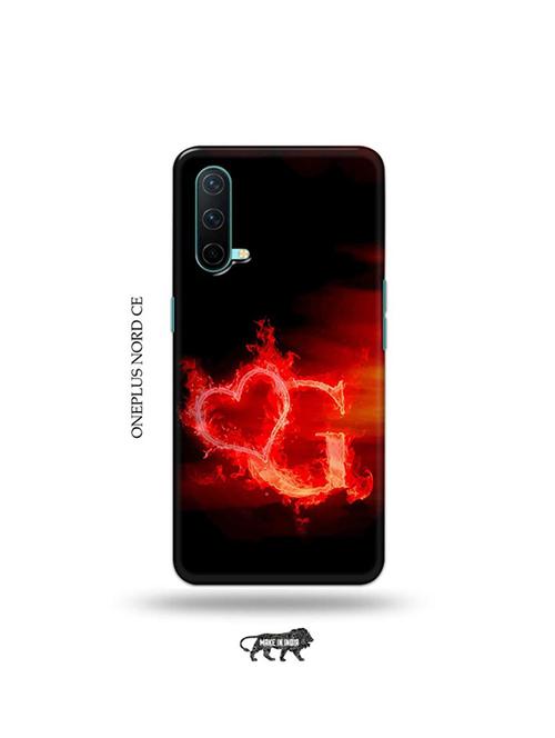 fire heart letter g back cover compatible with oneplus nord ce - 19038727 - Very Small Image - 1