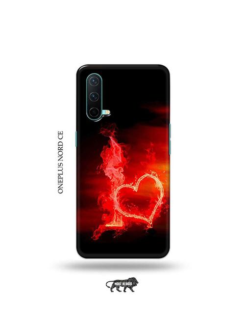 fire heart letter i back cover compatible with oneplus nord ce - 19038729 - Very Small Image - 1