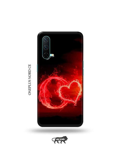 fire heart letter o back cover compatible with oneplus nord ce - 19038735 - Very Small Image - 1