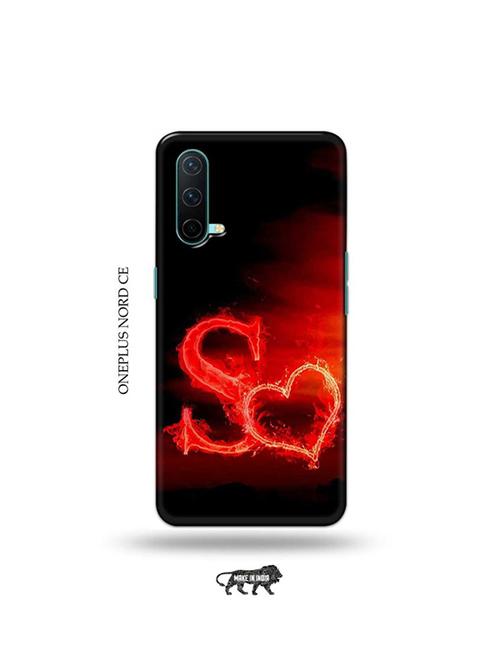 fire heart letter s back cover compatible with oneplus nord ce - 19038739 - Very Small Image - 1