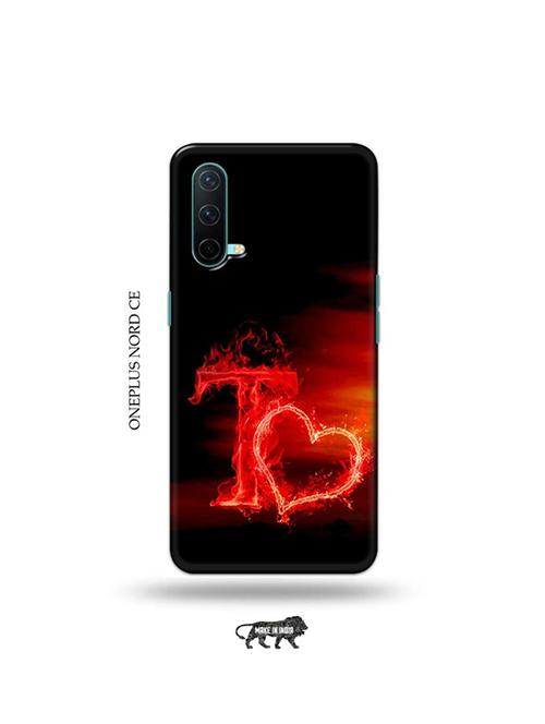 fire heart letter t back cover compatible with oneplus nord ce - 19038740 - Very Small Image - 1