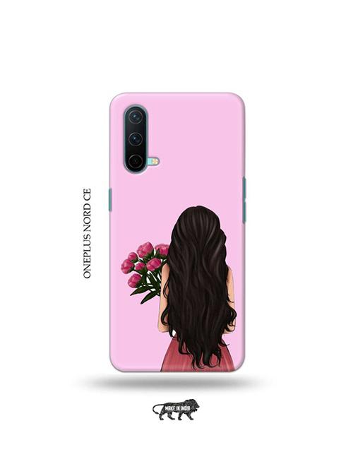 girl with flowers back cover compatible with oneplus nord ce - 19038804 - Very Small Image - 1