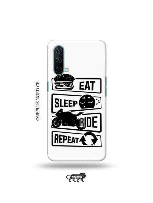 eat sleep ride repeat back cover compatible with oneplus nord ce - 19038913 - Very Small Image - 1