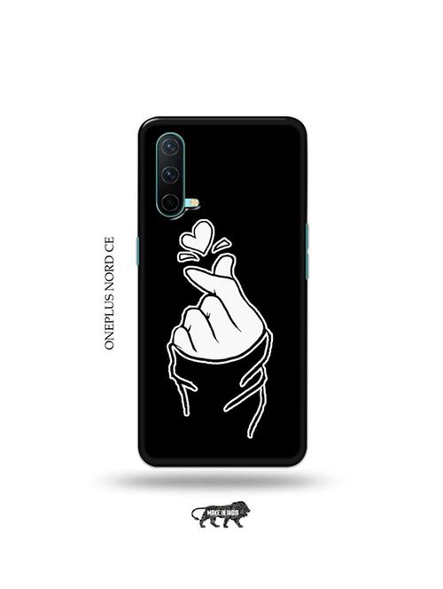 korean heart gesture black back cover compatible with oneplus nord ce - 19038971 - Very Small Image - 1