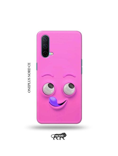 yummy face pink back cover compatible with oneplus nord ce - 19038996 - Very Small Image - 1
