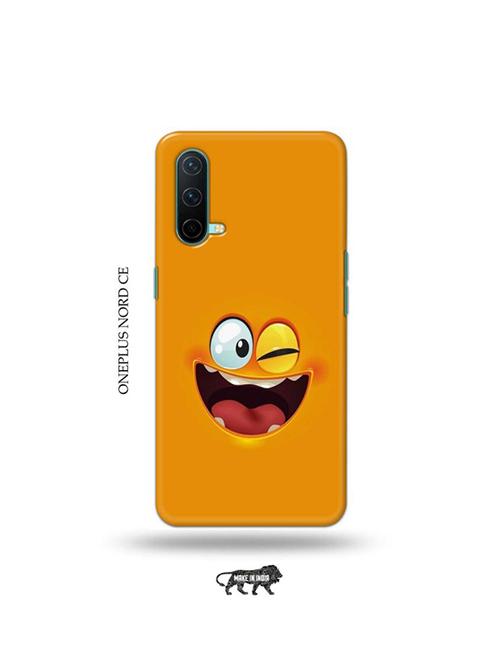 funny face orange back cover compatible with oneplus nord ce - 19039004 - Very Small Image - 1