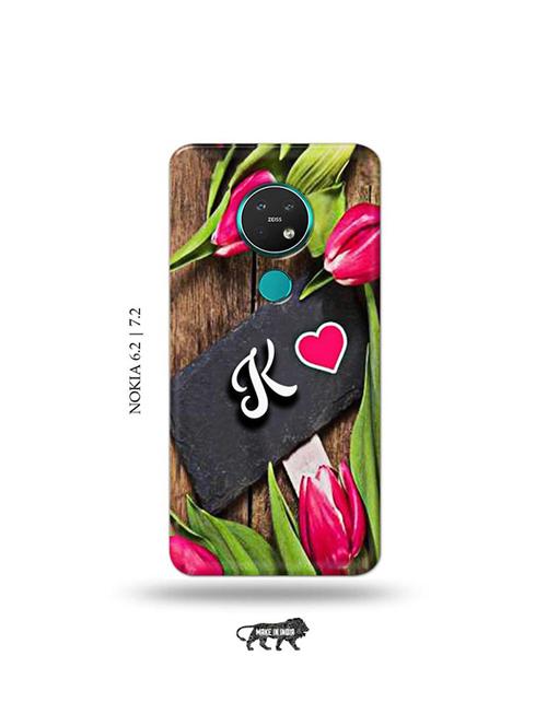 flower letter k back cover compatible with nokia 6.2, nokia 7.2 - 19043354 - Very Small Image - 1