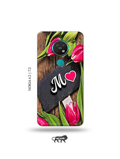 flower letter m back cover compatible with nokia 6.2, nokia 7.2 - 19043356 - Very Small Image - 1