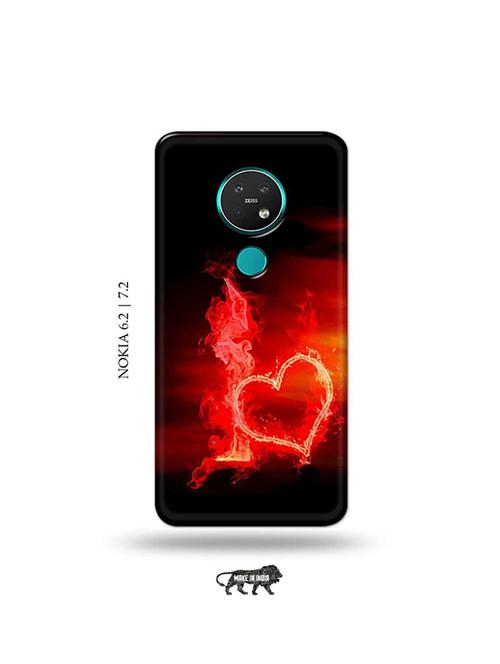 fire heart letter i back cover compatible with nokia 6.2, nokia 7.2 - 19043380 - Very Small Image - 1