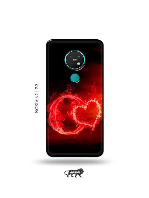 fire heart letter o back cover compatible with nokia 6.2, nokia 7.2 - 19043386 - Very Small Image - 1