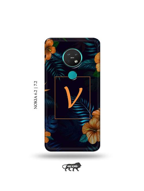 floral v back cover compatible with nokia 6.2, nokia 7.2 - 19043423 - Very Small Image - 1