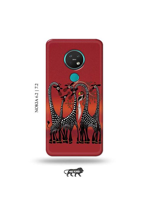 kalankari giraffe back cover compatible with nokia 6.2, nokia 7.2 - 19043520 - Very Small Image - 1