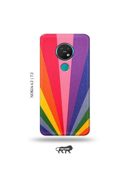 rainbow strips back cover compatible with nokia 6.2, nokia 7.2 - 19043665 - Very Small Image - 1