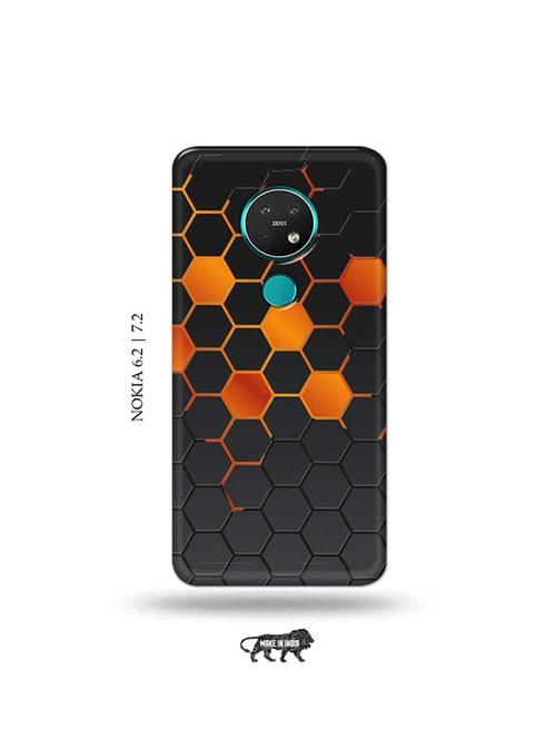 orange honey combs back cover compatible with nokia 6.2, nokia 7.2 - 19043698 - Very Small Image - 1