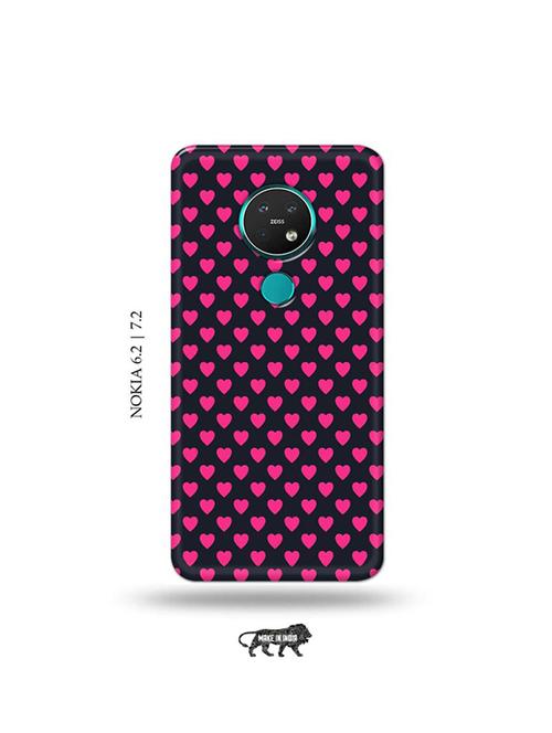 pink hearts back cover compatible with nokia 6.2, nokia 7.2 - 19043750 - Very Small Image - 1