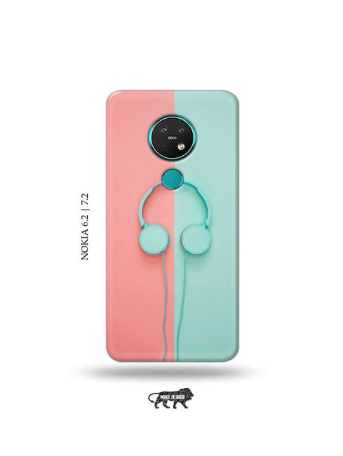 hipster headset back cover compatible with nokia 6.2, nokia 7.2 - 19043837 - Very Small Image - 1