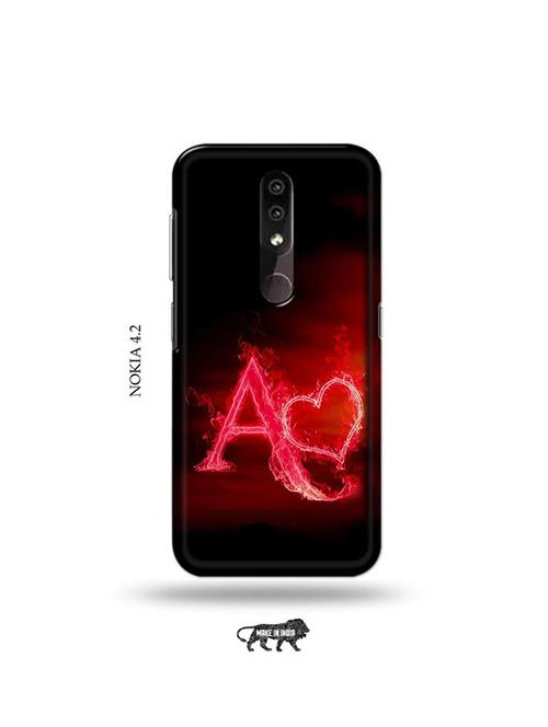 fire heart letter a back cover compatible with nokia 4.2 - 19044414 - Very Small Image - 1