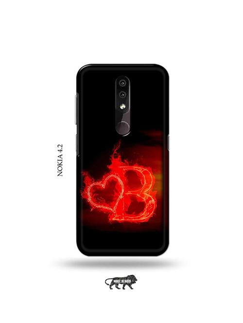 fire heart letter b back cover compatible with nokia 4.2 - 19044415 - Very Small Image - 1