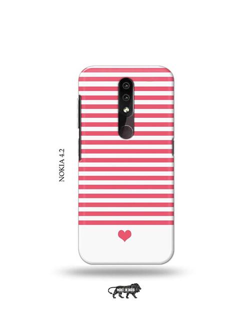 pink strips back cover compatible with nokia 4.2 - 19044734 - Very Small Image - 1