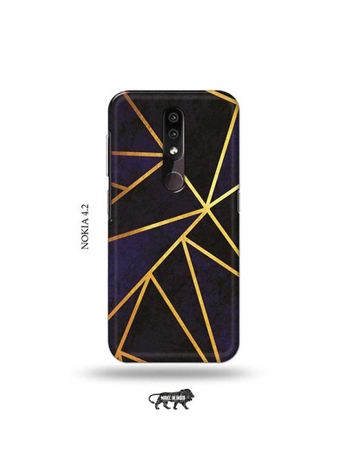 vertical gold strips back cover compatible with nokia 4.2 - 19044771 - Very Small Image - 1
