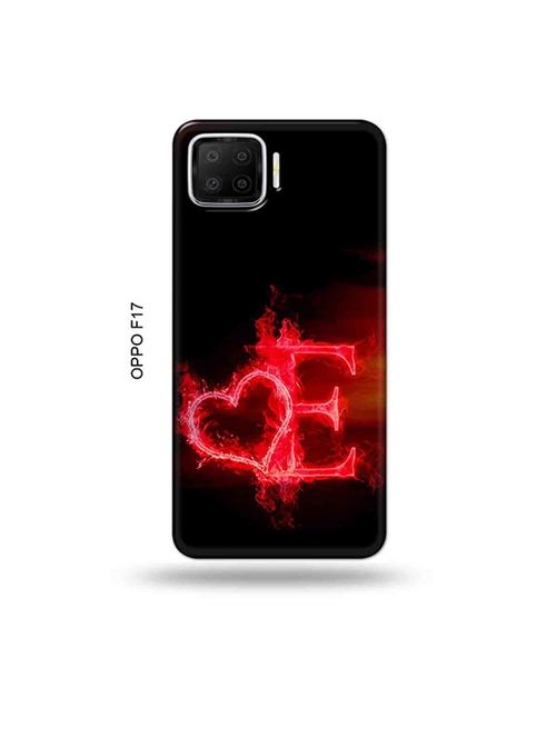 fire heart letter e back cover compatible with oppo f17 - 19044937 - Very Small Image - 1
