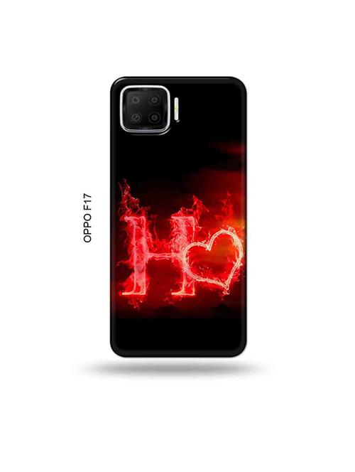 fire heart letter h back cover compatible with oppo f17 - 19044940 - Very Small Image - 1