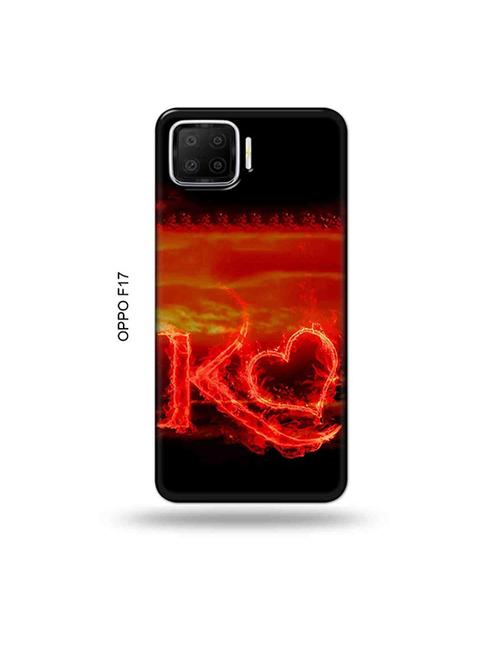 fire heart letter k back cover compatible with oppo f17 - 19044943 - Very Small Image - 1