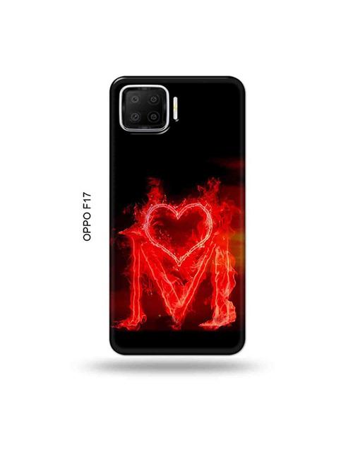 fire heart letter m back cover compatible with oppo f17 - 19044945 - Very Small Image - 1