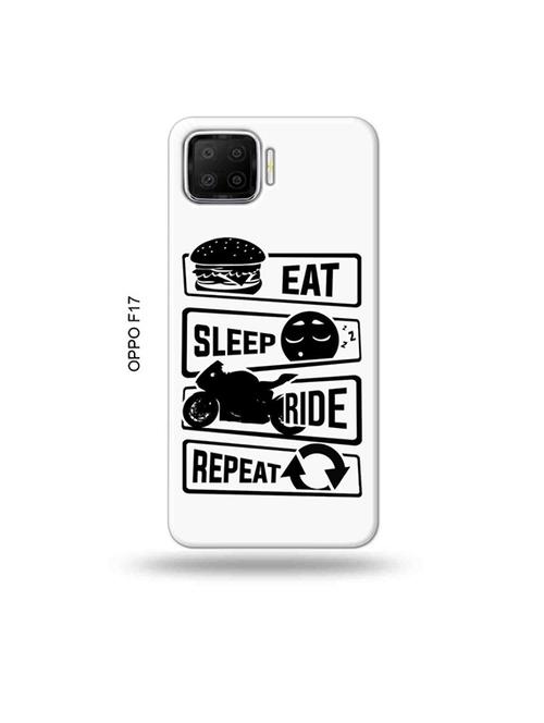eat sleep ride repeat back cover compatible with oppo f17 - 19045125 - Very Small Image - 1