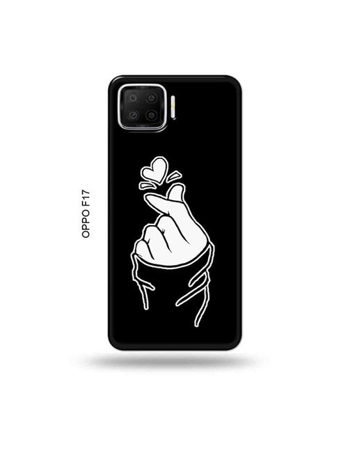 korean heart gesture black back cover compatible with oppo f17 - 19045183 - Very Small Image - 1