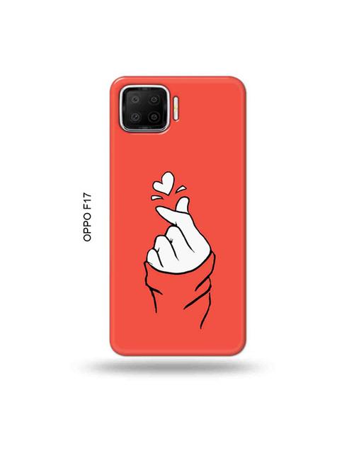korean heart gesture pink back cover compatible with oppo f17 - 19045184 - Very Small Image - 1