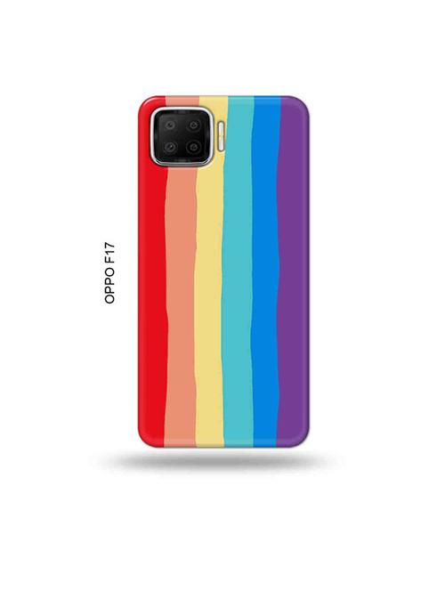 rainbow colour back cover compatible with oppo f17 - 19045219 - Very Small Image - 1