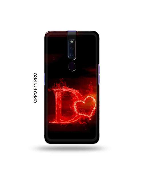 fire heart letter d back cover compatible with oppo f11 pro - 19045459 - Very Small Image - 1