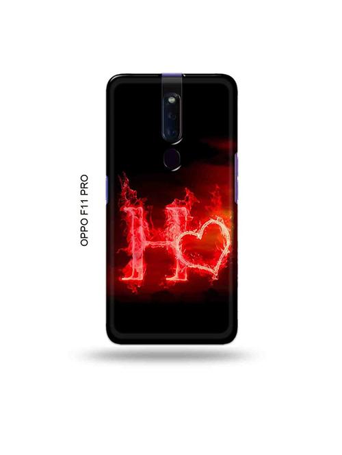 fire heart letter h back cover compatible with oppo f11 pro - 19045463 - Very Small Image - 1