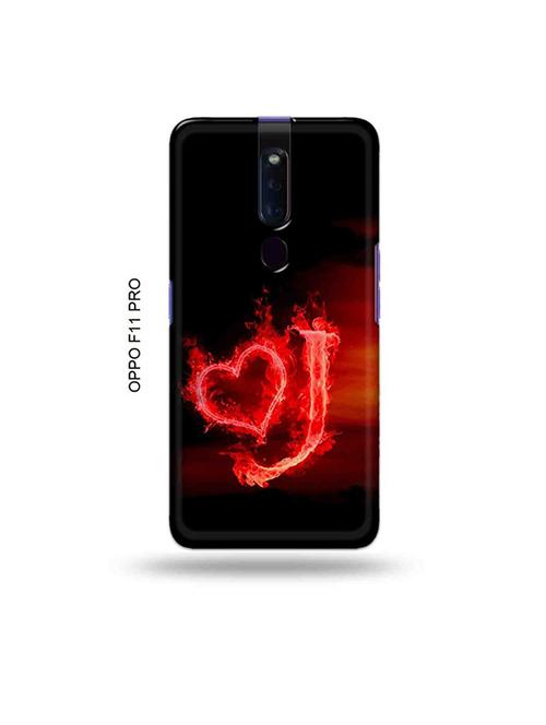 fire heart letter j back cover compatible with oppo f11 pro - 19045465 - Very Small Image - 1