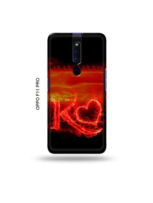fire heart letter k back cover compatible with oppo f11 pro - 19045466 - Very Small Image - 1