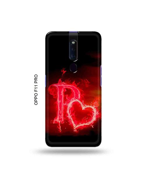 fire heart letter p back cover compatible with oppo f11 pro - 19045471 - Very Small Image - 1