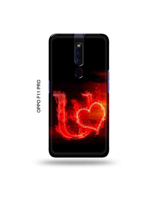 fire heart letter u back cover compatible with oppo f11 pro - 19045476 - Very Small Image - 1