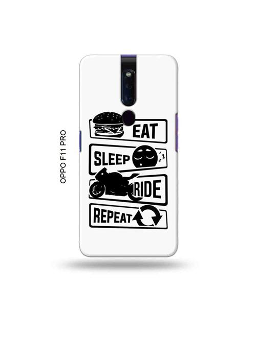 eat sleep ride repeat back cover compatible with oppo f11 pro - 19045648 - Very Small Image - 1
