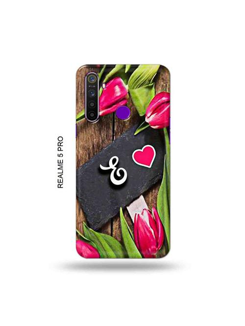 flower letter e back cover compatible with realme 5 pro - 19045951 - Very Small Image - 1