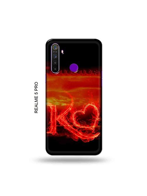 fire heart letter k back cover compatible with realme 5 pro - 19045985 - Very Small Image - 1