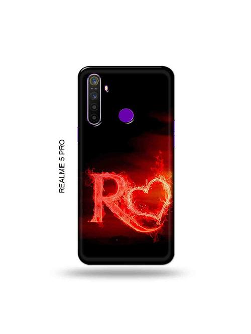 fire heart letter r back cover compatible with realme 5 pro - 19045992 - Very Small Image - 1