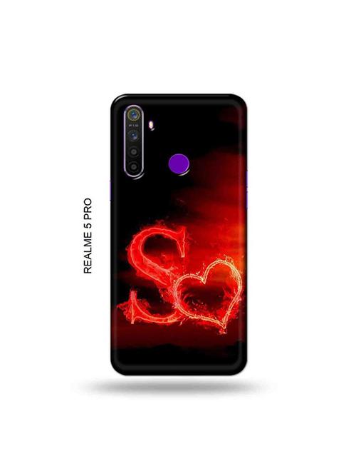 fire heart letter s back cover compatible with realme 5 pro - 19045993 - Very Small Image - 1