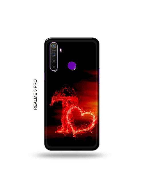fire heart letter t back cover compatible with realme 5 pro - 19045994 - Very Small Image - 1