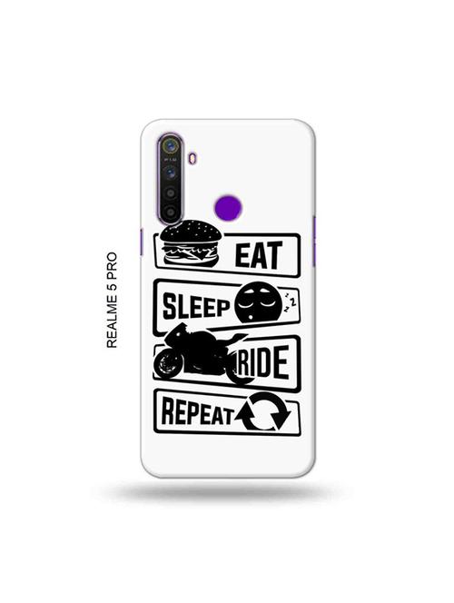 eat sleep ride repeat back cover compatible with realme 5 pro - 19046167 - Very Small Image - 1