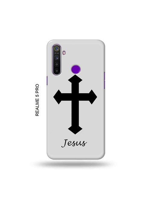 jesus cross back cover compatible with realme 5 pro - 19046212 - Very Small Image - 1